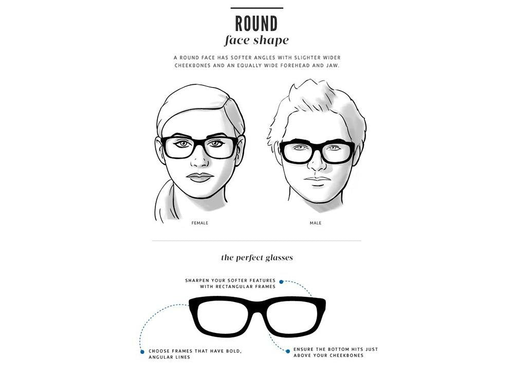Round glasses on round face on sale