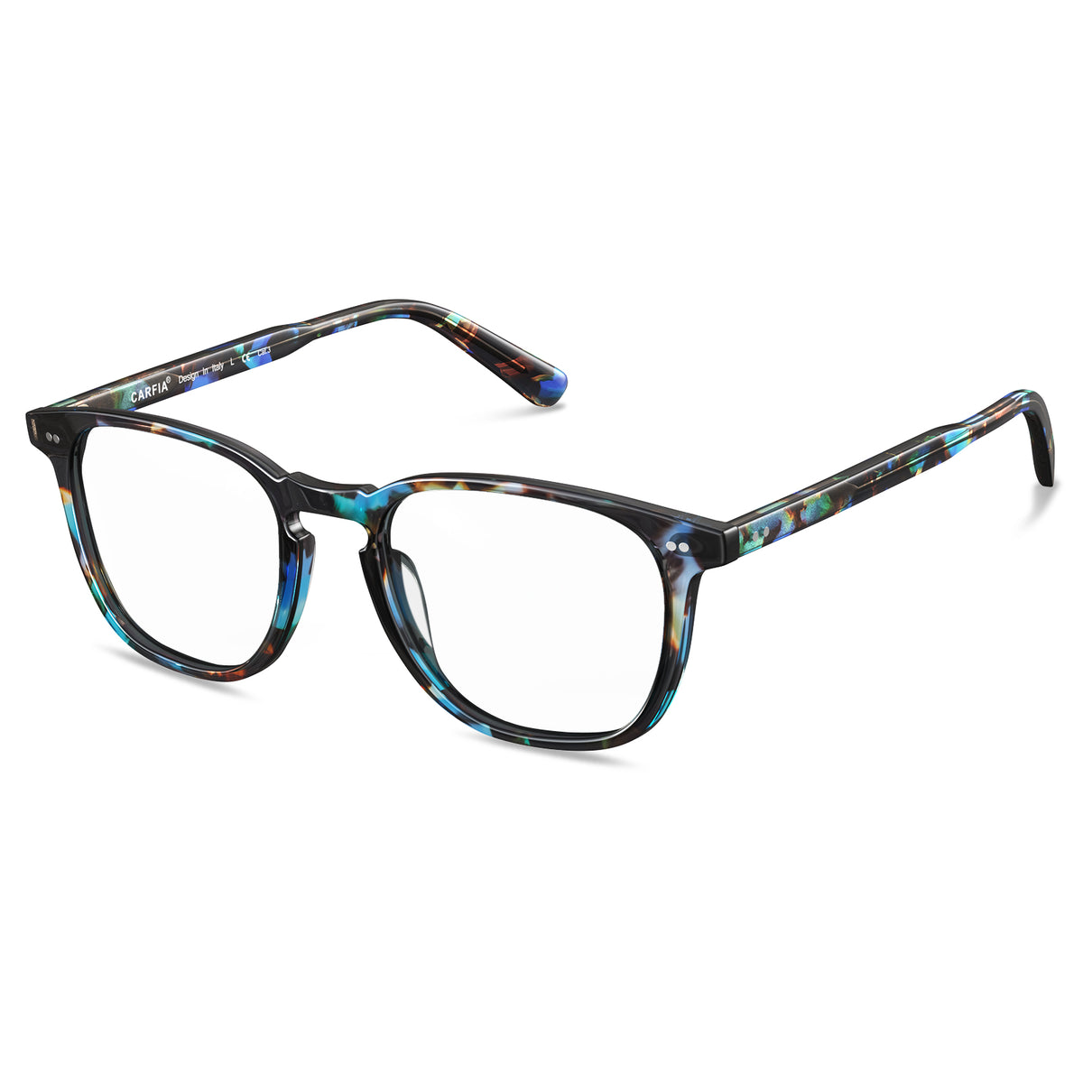 Downey prescription eyeglasses side profile showing acetate frame-angle