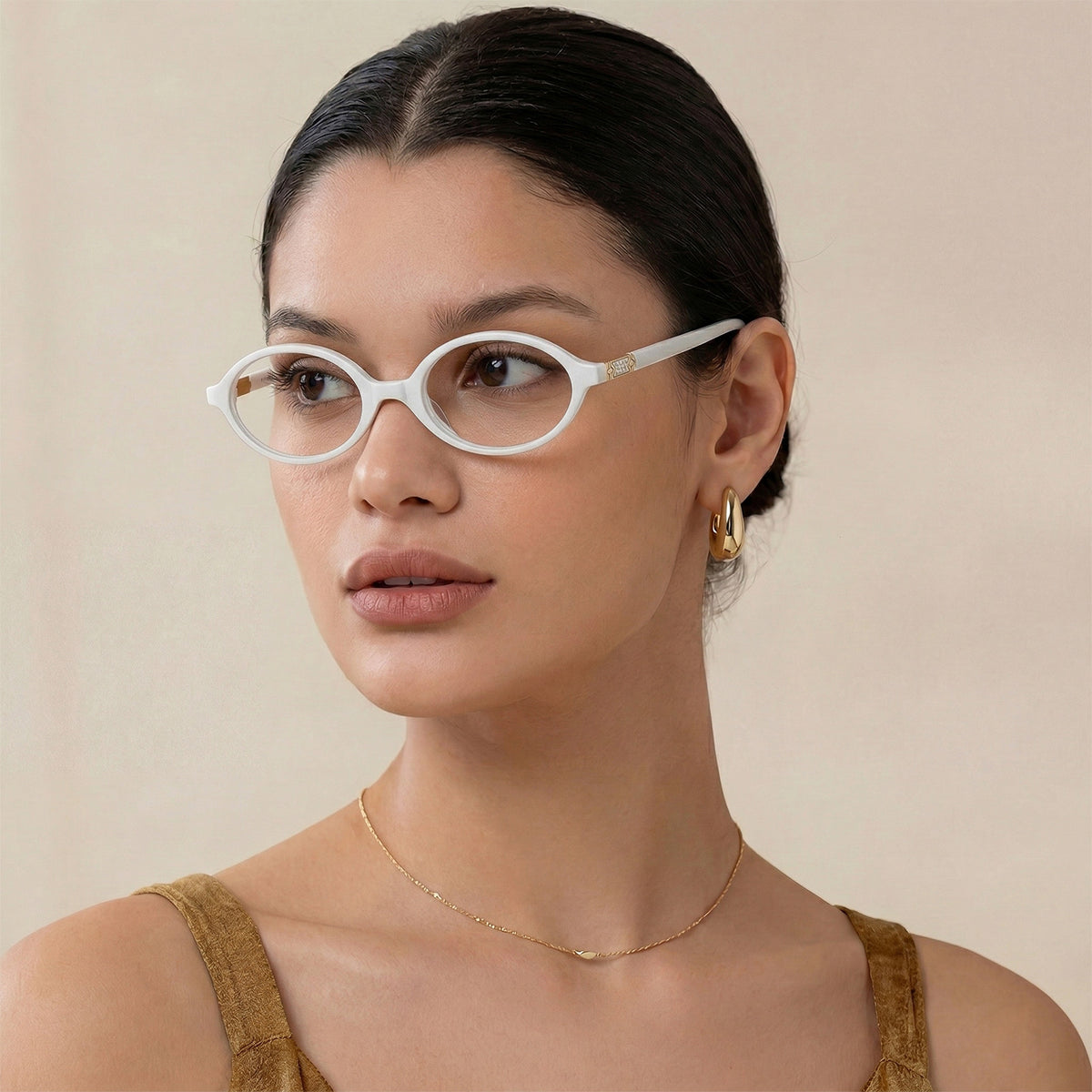 Carfia eyeglasses Women's designer frames Oval White Acetate Glasses Italian Design Lightweight Eyeglasses-women-lifestyle