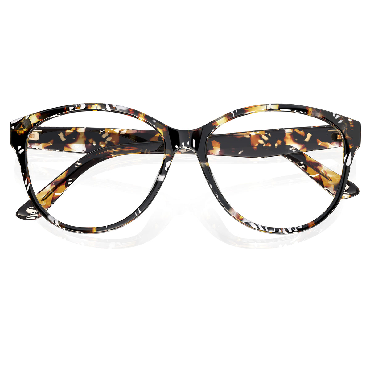 Carfia Barrie-FC08 Tortoise Acetate Eyeglasses for Women, Detail View