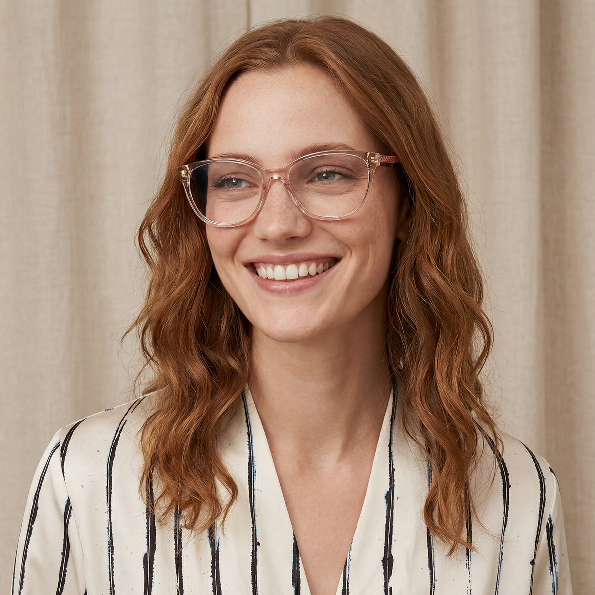 Carfia Barrie-FC12 Pink Cat-Eye Eyeglasses for Women, model View
