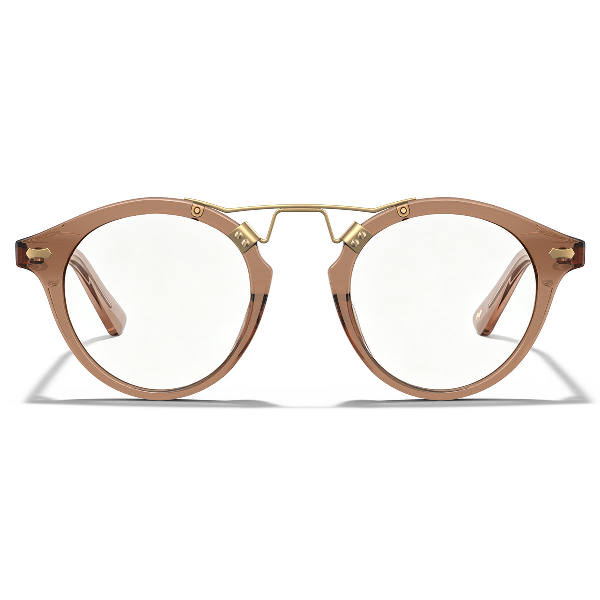 Handcrafted Tortoise Acetate Eyeglasses Premium Italian Frames CARFIA front