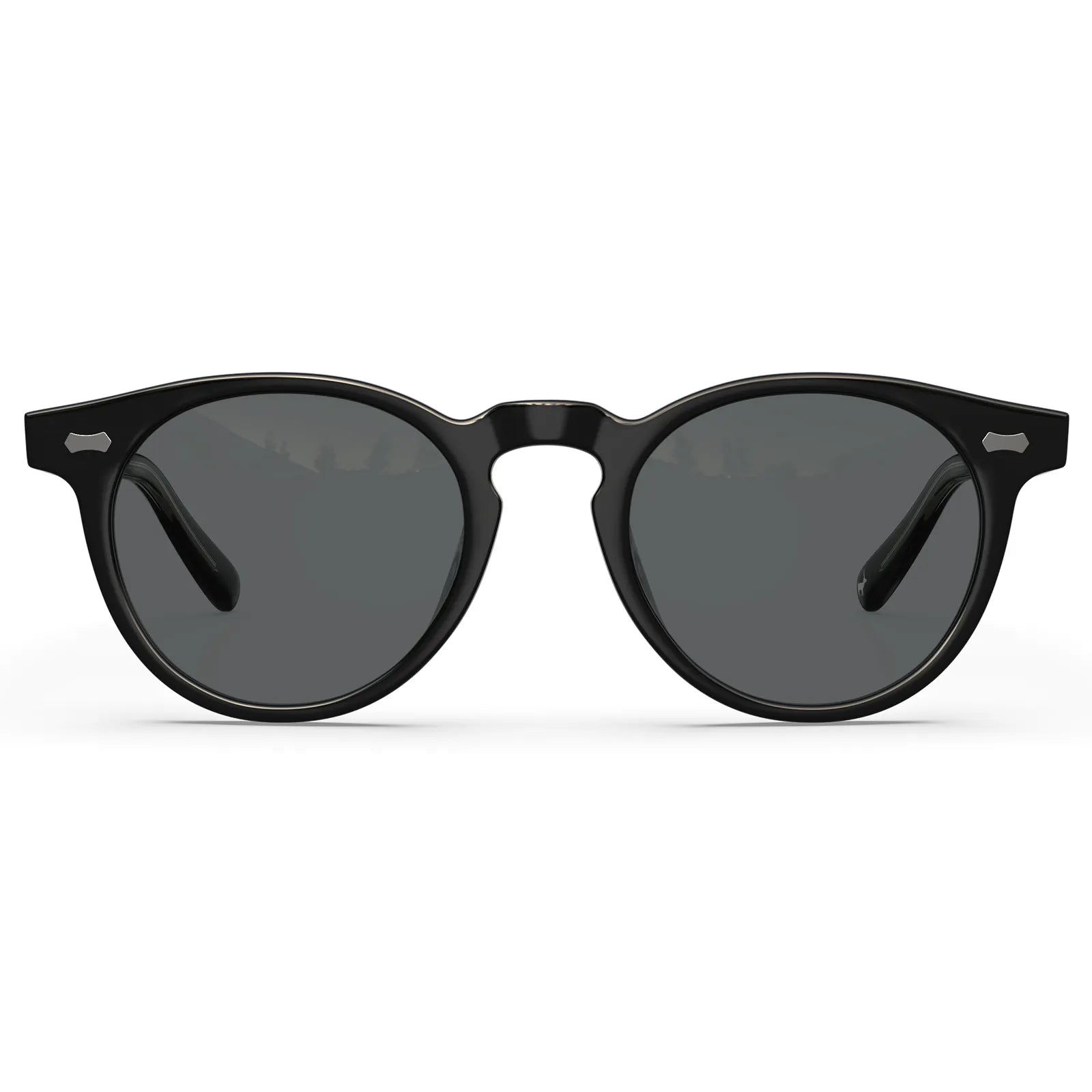 Round Retro Acetate Polarized Sunglasses for Men UV Protection