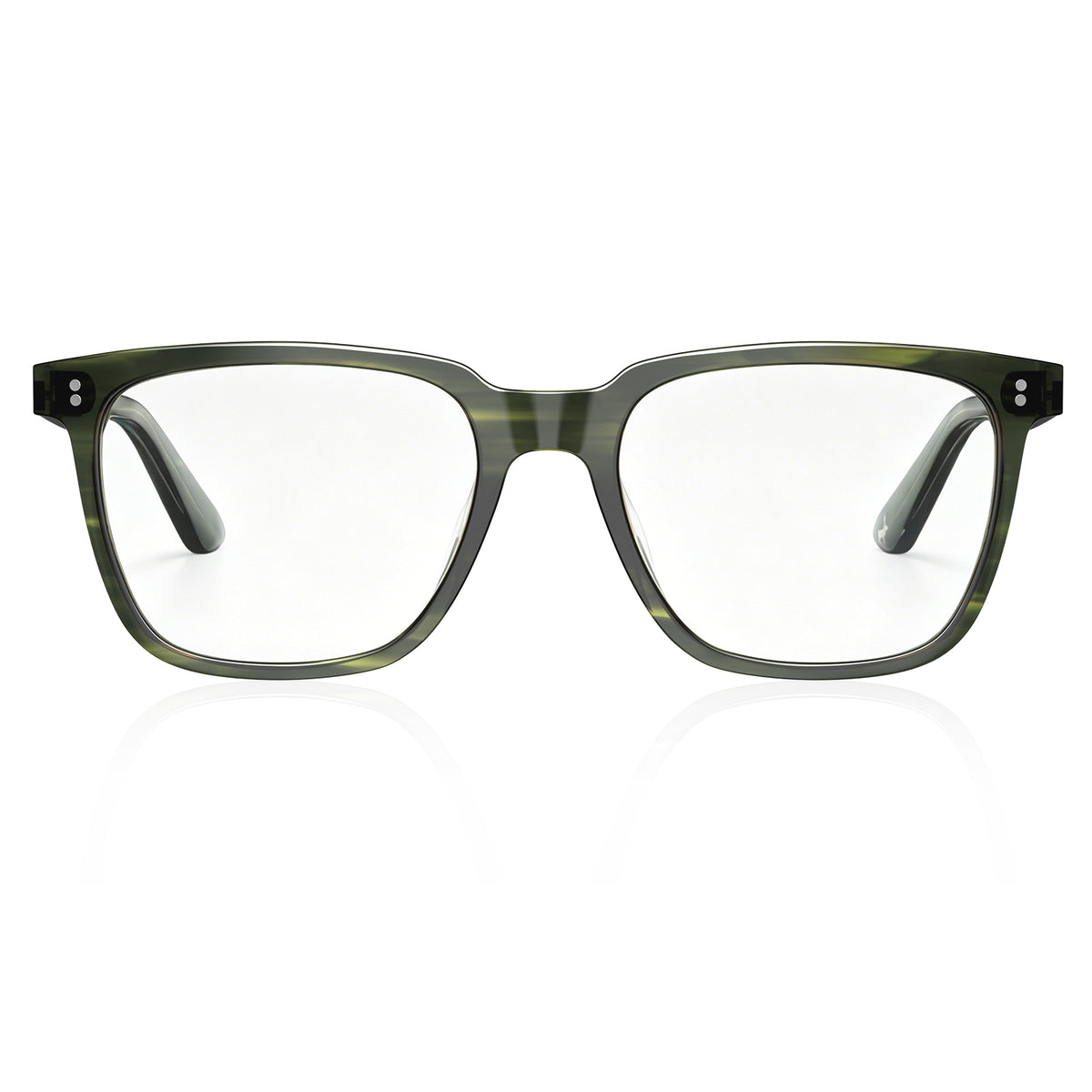 Carfia Kenosha-FL07 Green Acetate Eyeglasses, Front View