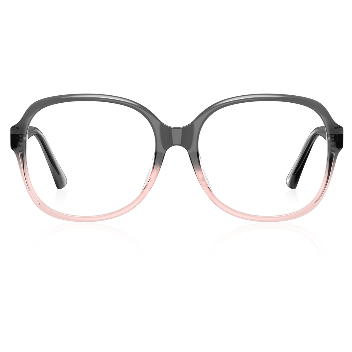 Carfia Oversized Grey Pink Eyeglasses Women Italian Acetate Square fashion frame front