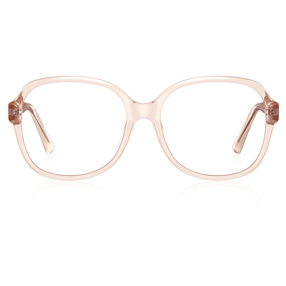 Carfia Oversized Pink Acetate Eyeglasses for Women Italian Optical Frames Square handmade eyewear front