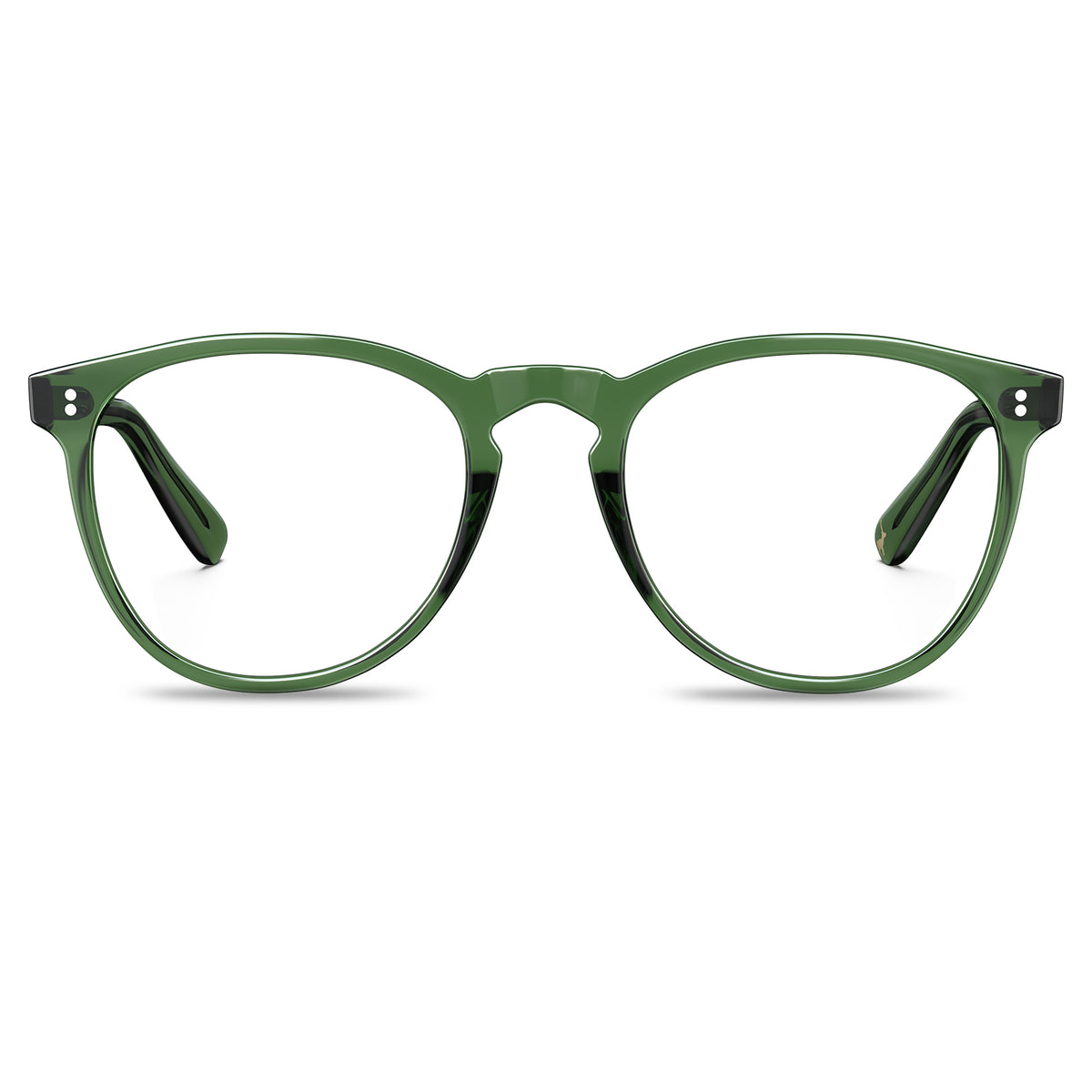 Green Round Eyeglasses Women Men Italian Acetate Frames Prescription Glasses