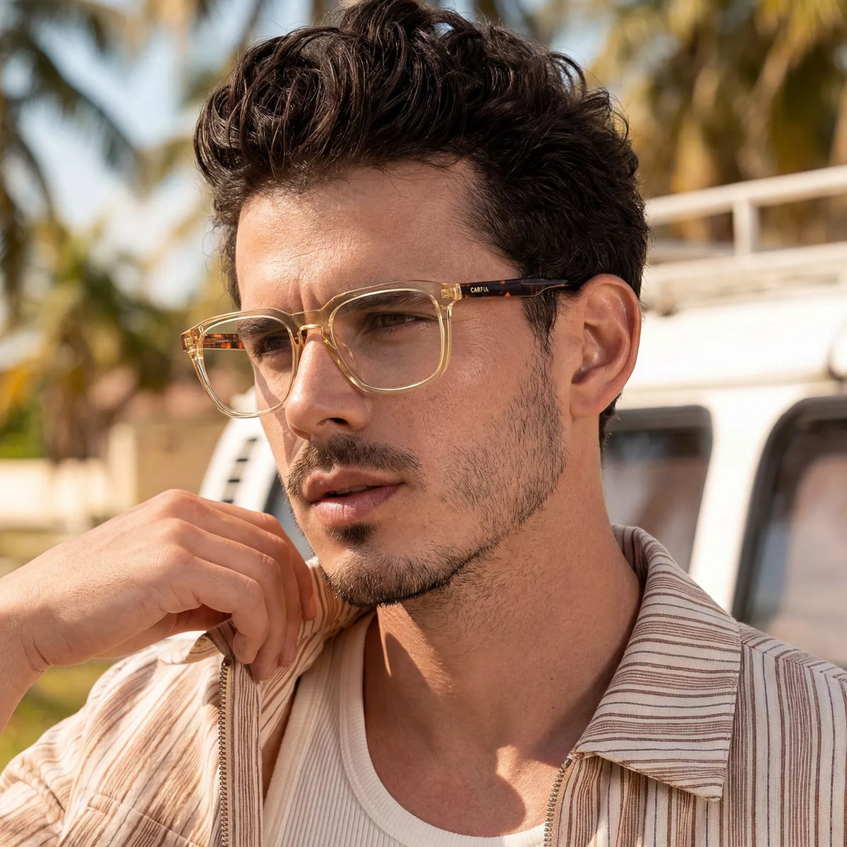ca5352-c06-albany_Premium_Italian_Acetate_Eyeglasses_-_Timeless_cllear gold_Square_Frame