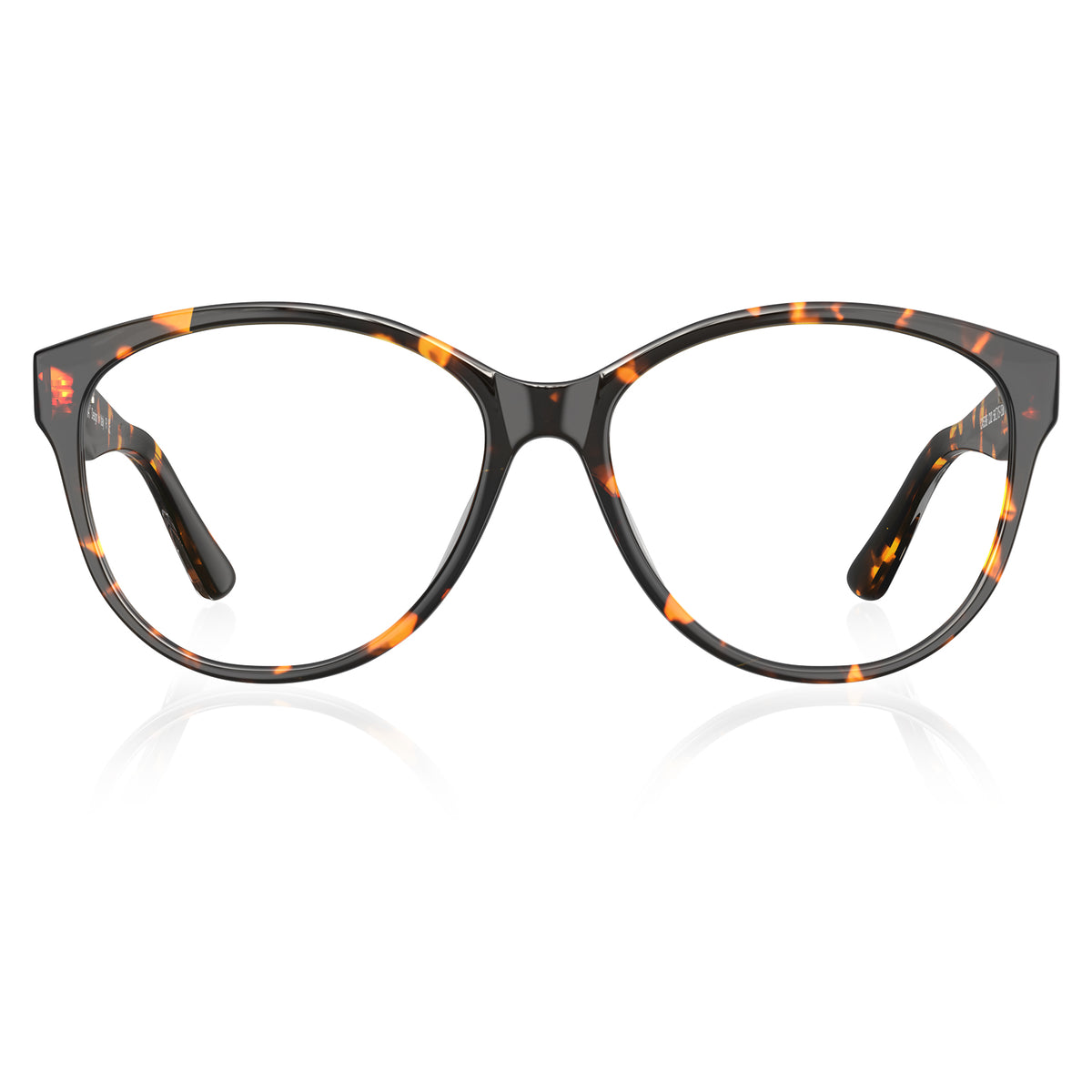 Carfia Barrie-FC02 Tortoise Acetate Cat-Eye Prescription Eyeglasses for Women, front View