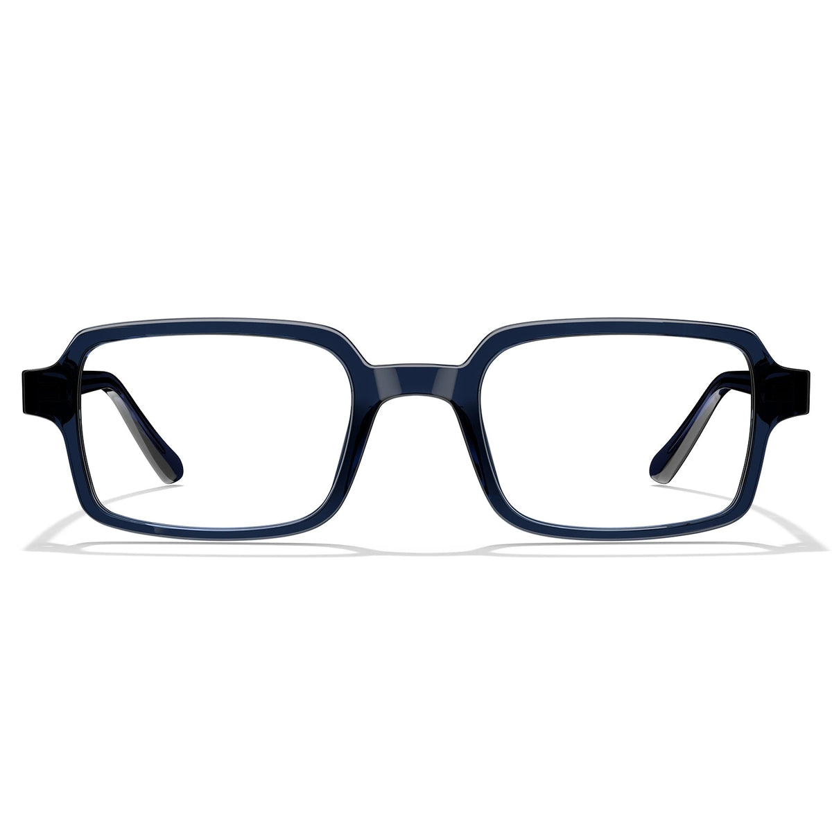 Carfia Amory CA7035-C4 Navy Acetate Rectangle Prescription Glasses Eyeglasses for Unisex, Front View