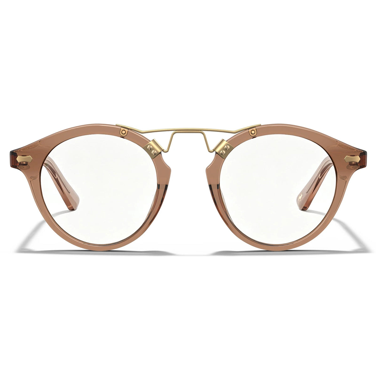 Carfia Avonpak CA5395-FC28 Tortoise Acetate Round Prescription Glasses Eyeglasses for Unisex, Front View