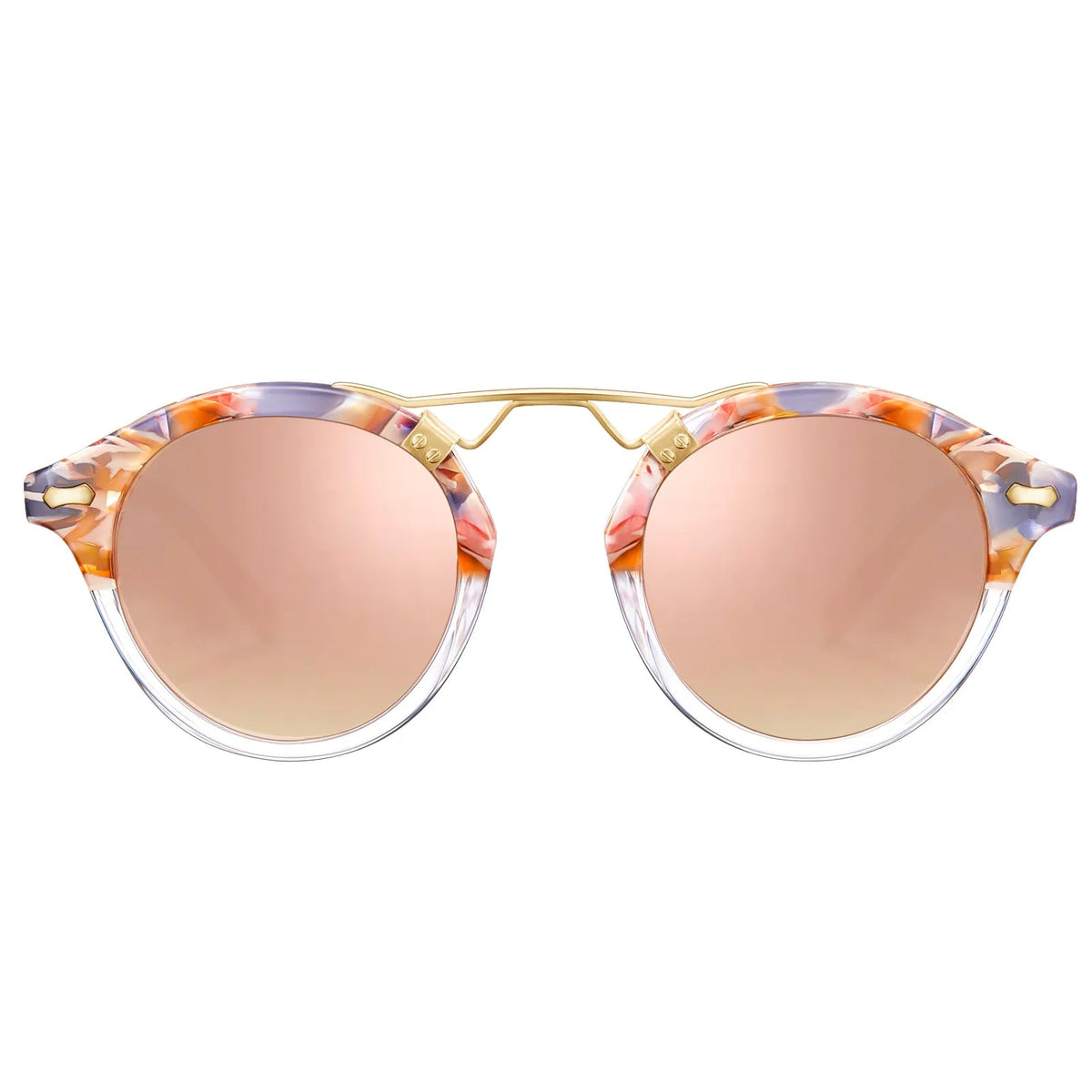 Carfia AvonPark CA5395-C09 Floral Acetate Heart Polarized Sunglasses for Women, Front View