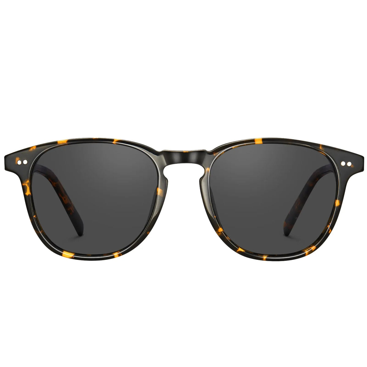 Carfia Creston CA5285-C04 Tortoise Acetate Round Polarized Sunglasses for Women, Front View