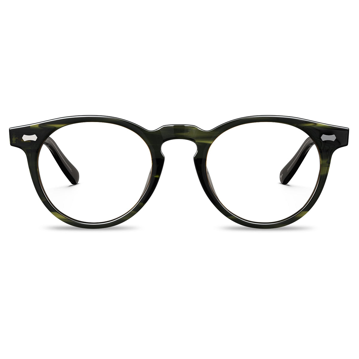 Carfia Dublin CA5506-FC03 Green Acetate Round Prescription Glasses Eyeglasses for Unisex, Front View