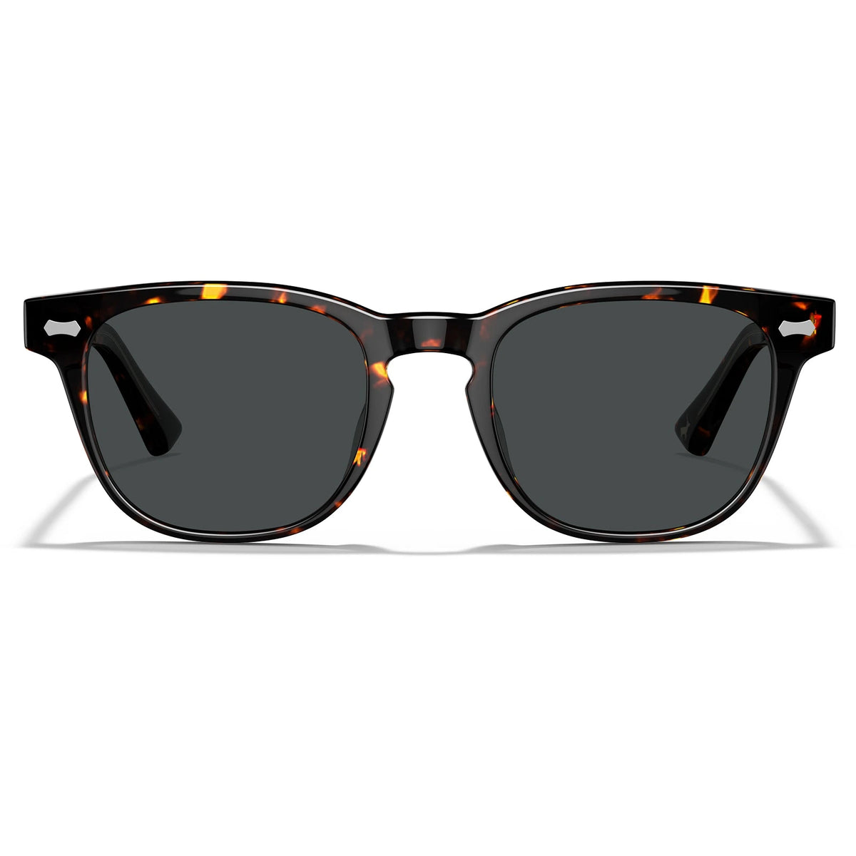 Carfia Jena CA2132-C04 Tortoise Acetate Square Polarized Sunglasses for Men, Front View