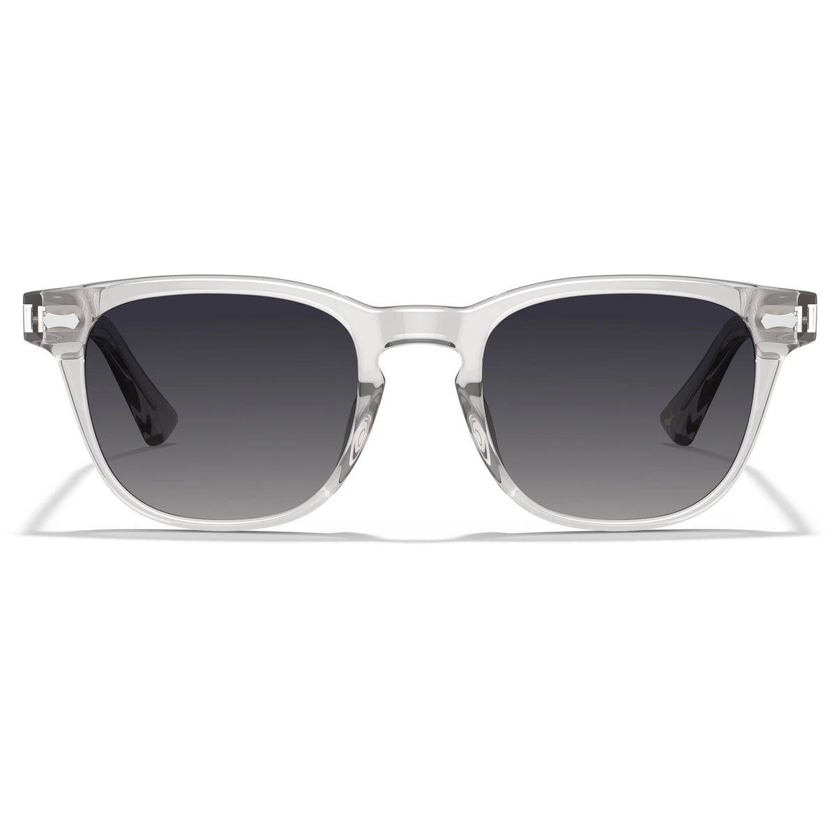 Carfia Jena CA2132-C06 Clear Grey Acetate Square Polarized Sunglasses for Men, Front View