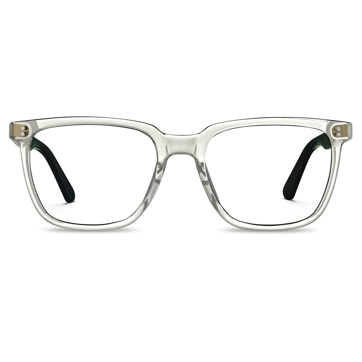 Carfia Kenosha CA5354FL22 Clear Acetate Square Prescription Glasses Eyeglasses for Men, Front View