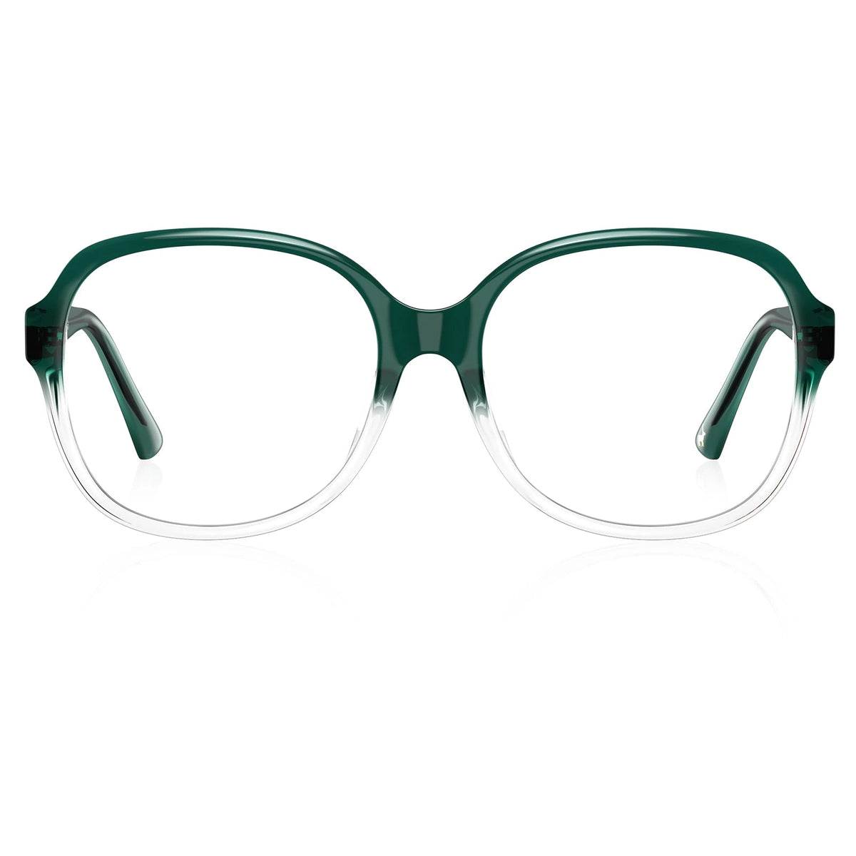 Carfia Matthew CA2024-C13 Green Acetate Square Prescription Glasses Eyeglasses for Women, Front View