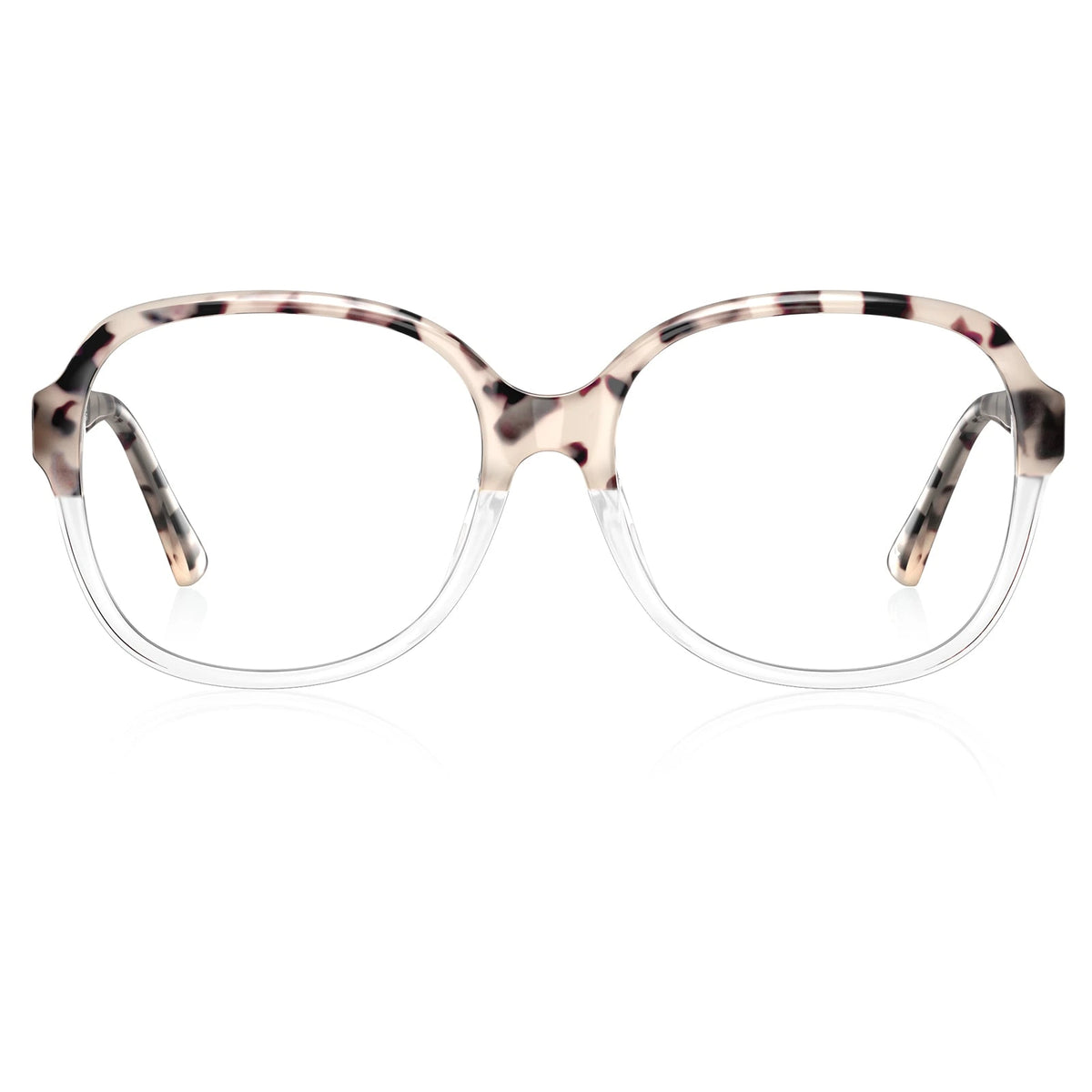 Carfia Matthew CA2024-C14 Tortoise Acetate Square Prescription Glasses Eyeglasses for Women, Front View