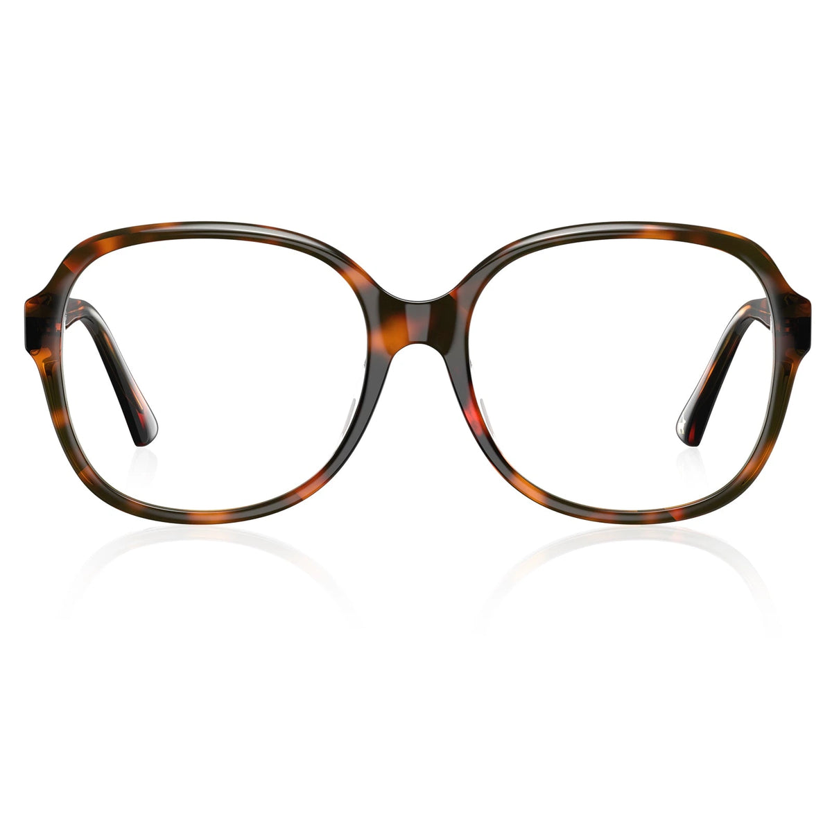 Carfia Matthew CA2024-FC05 Tortoise Acetate Square Prescription Glasses Eyeglasses for Women, Front View
