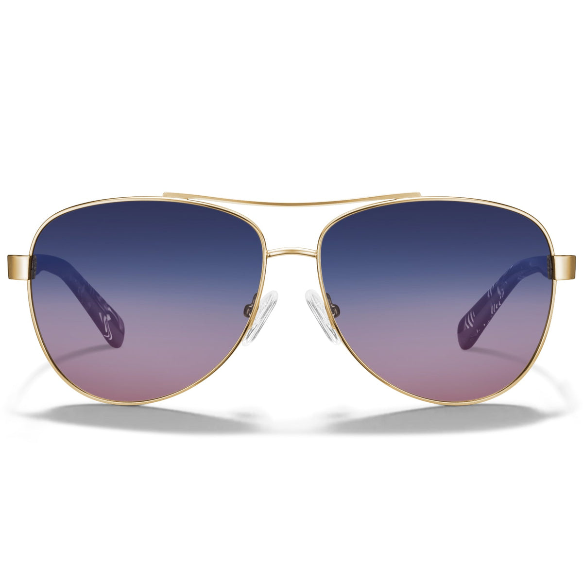 Carfia Poptart CA3216C01 Gold Metal Aviator Uv400 Sunglasses for Unisex, Front View