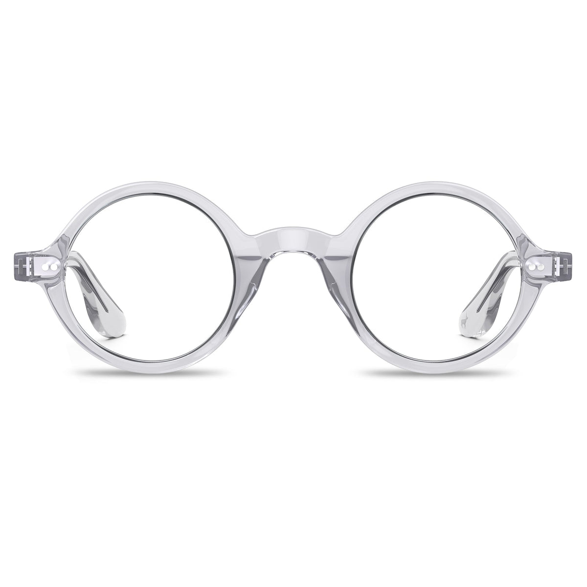 Carfia Retroz CA2501-FC06 Clear Acetate Round Prescription Glasses Eyeglasses for Unisex, Front View