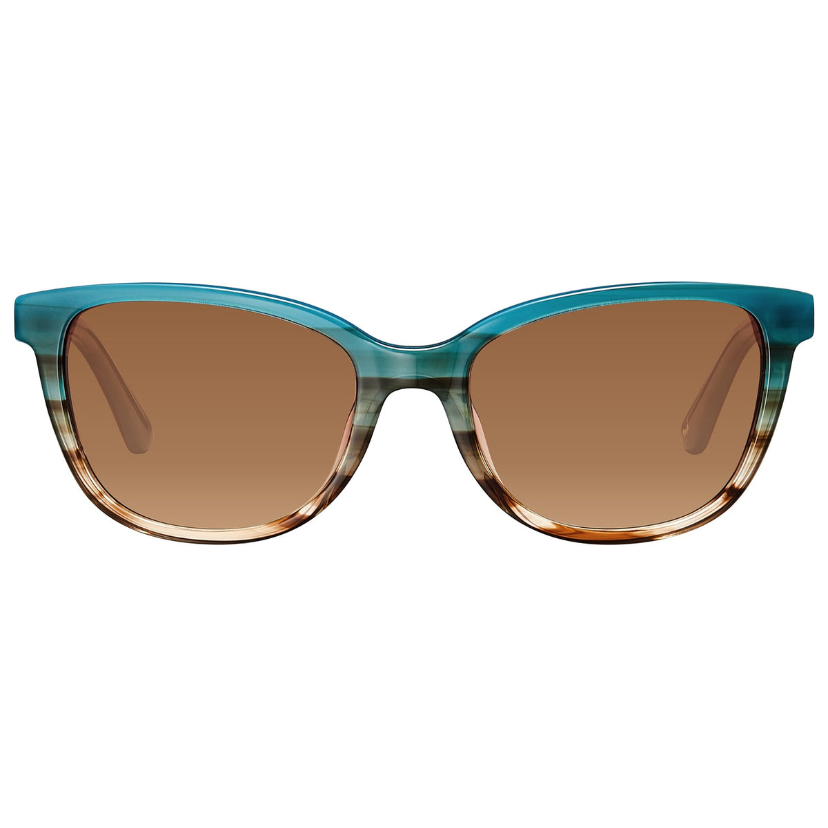 Carfia Safari CA5287-C08 Multicolor Acetate Cat Eye Polarized Sunglasses for Women, Front View