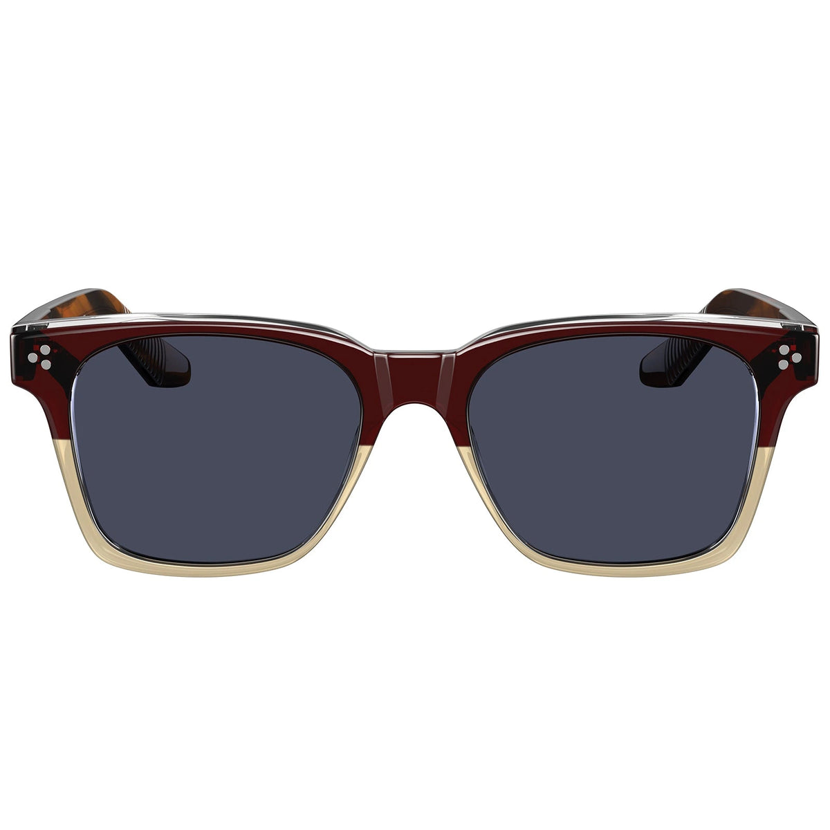 Carfia Simba CA31109-C03 Wine Red Champagne Acetate Square Polarized Sunglasses for Men, Front View