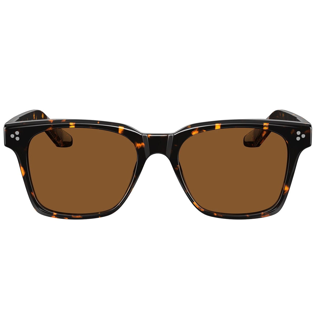 Carfia Simba CA31109-C13 Tortoise Acetate Square Polarized Sunglasses for Men, Front View