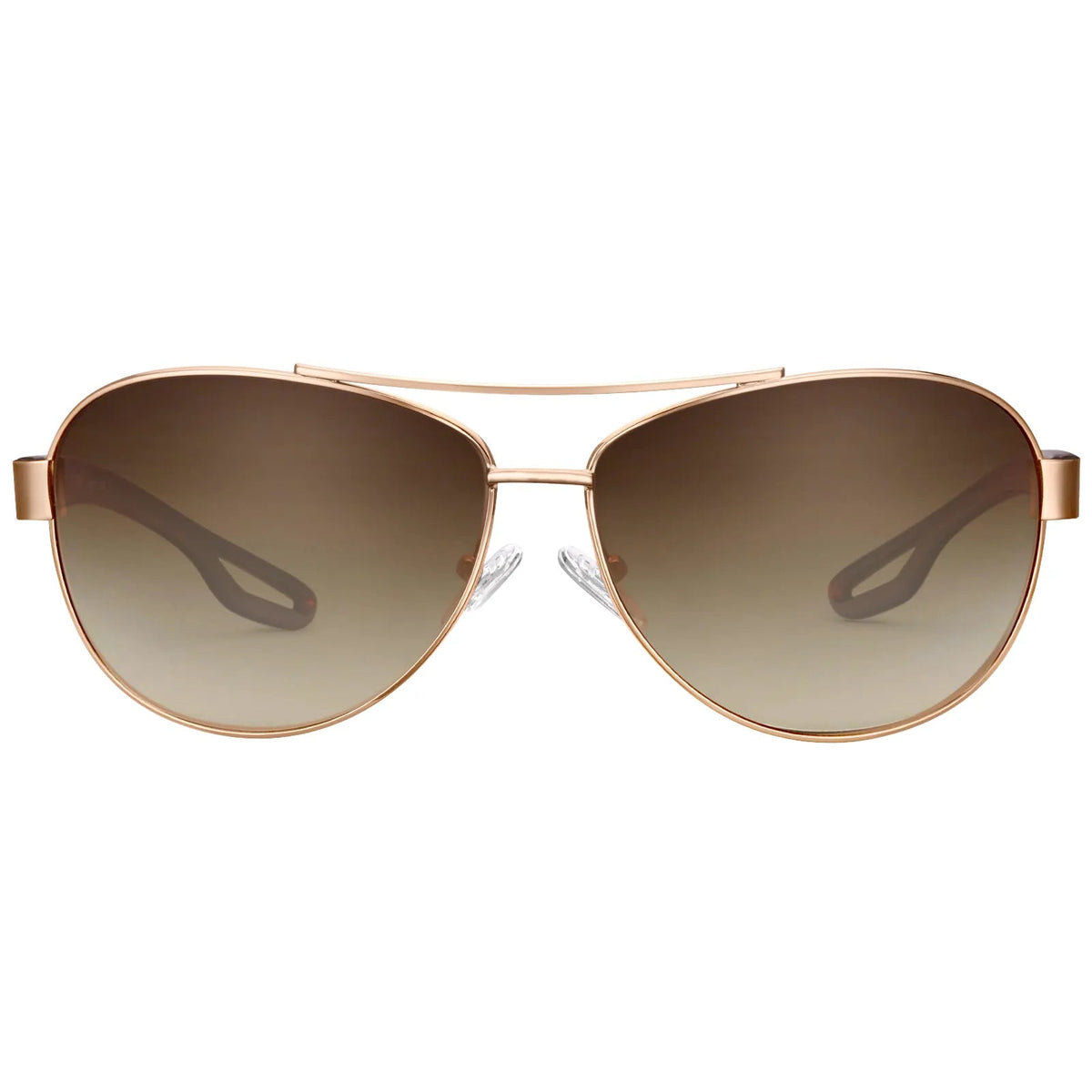 Carfia Tiamo CA3210C03 Gold Metal Aviator Polarized Sunglasses for Women, Front View