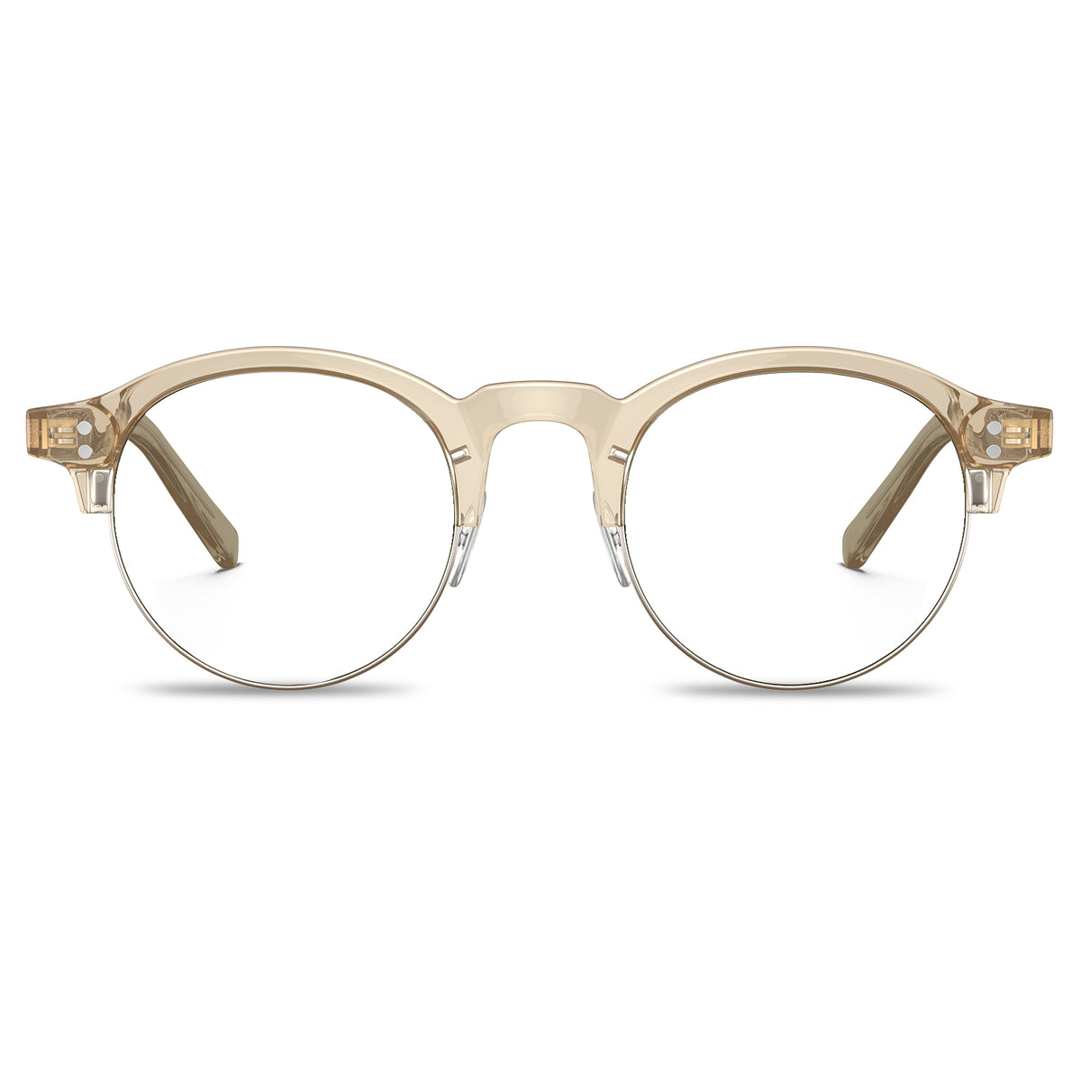 carfia-tortoise-acetate-round-eyeglasses-frame-clear-gold-front