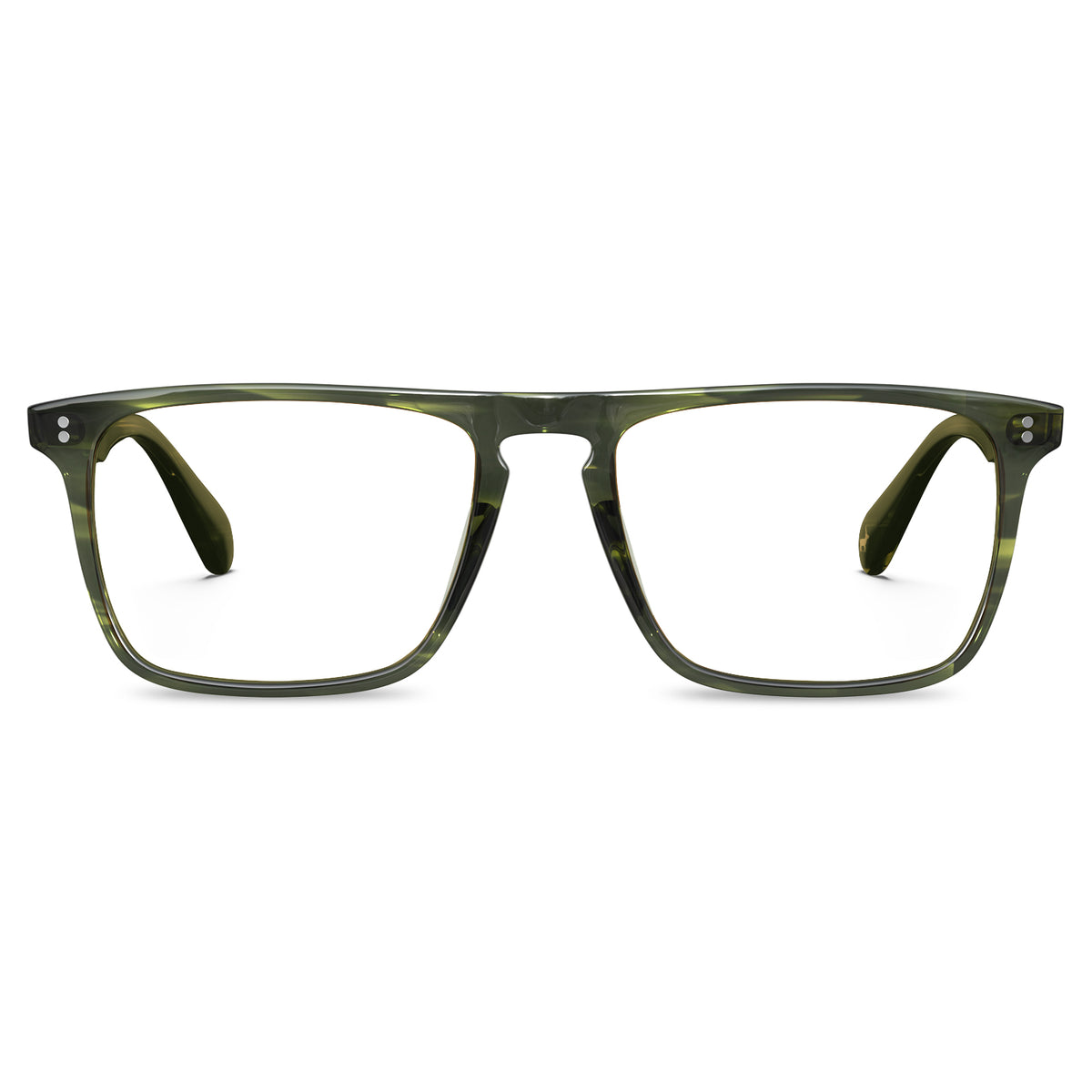 men-new-classic-acetate-frame-green-and-black-eyeglasses-front