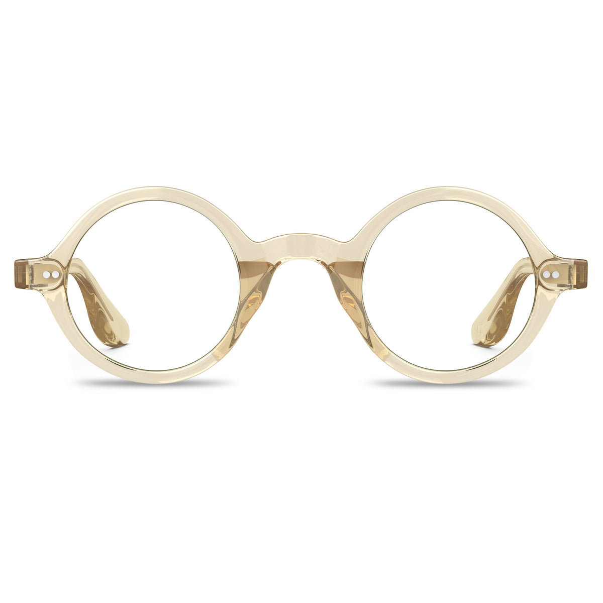 round-transparent-gold-eyeglasses-lightweight-vintage-front