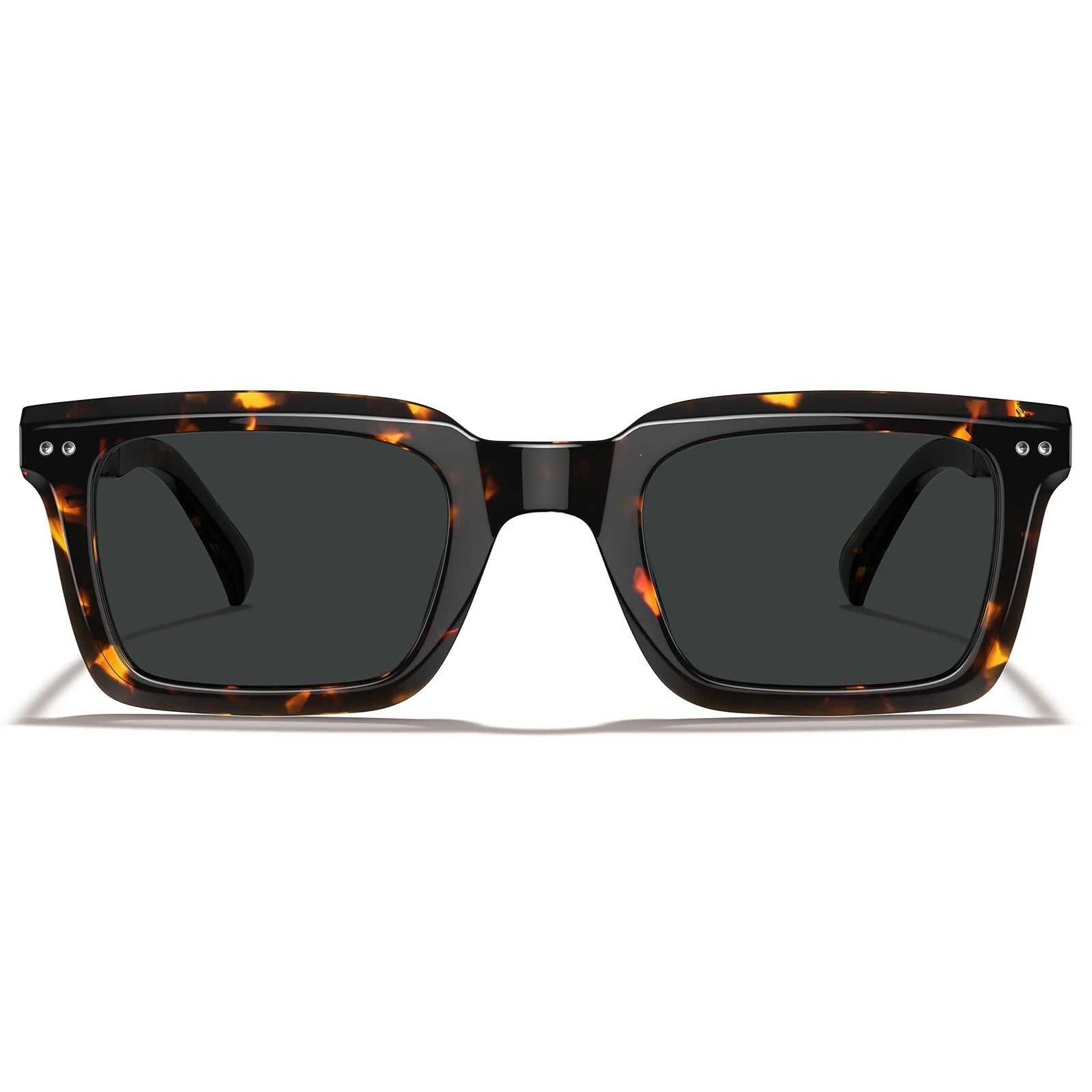 Carfia Arnect-C14 tortoise acetate polarized prescription sunglasses for driving, front view
