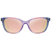 Designer Women Sunglasses-Blue&pink&purple Frame Pink Mirrored Lens