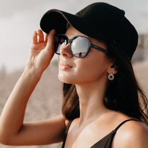 Carfia Acetate Polarized Sunglasses for Women UV Protection Retro Trendy Big Sunnies