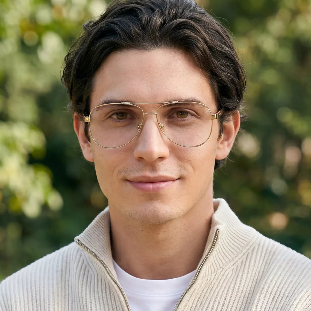 CA3216-c05 carfia gold eyeglasses men eyewear