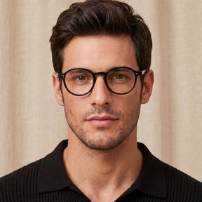 Finco FC01 Lightweight Acetate Round Eyeglasses Prescription Blue Light Glasses men glasses