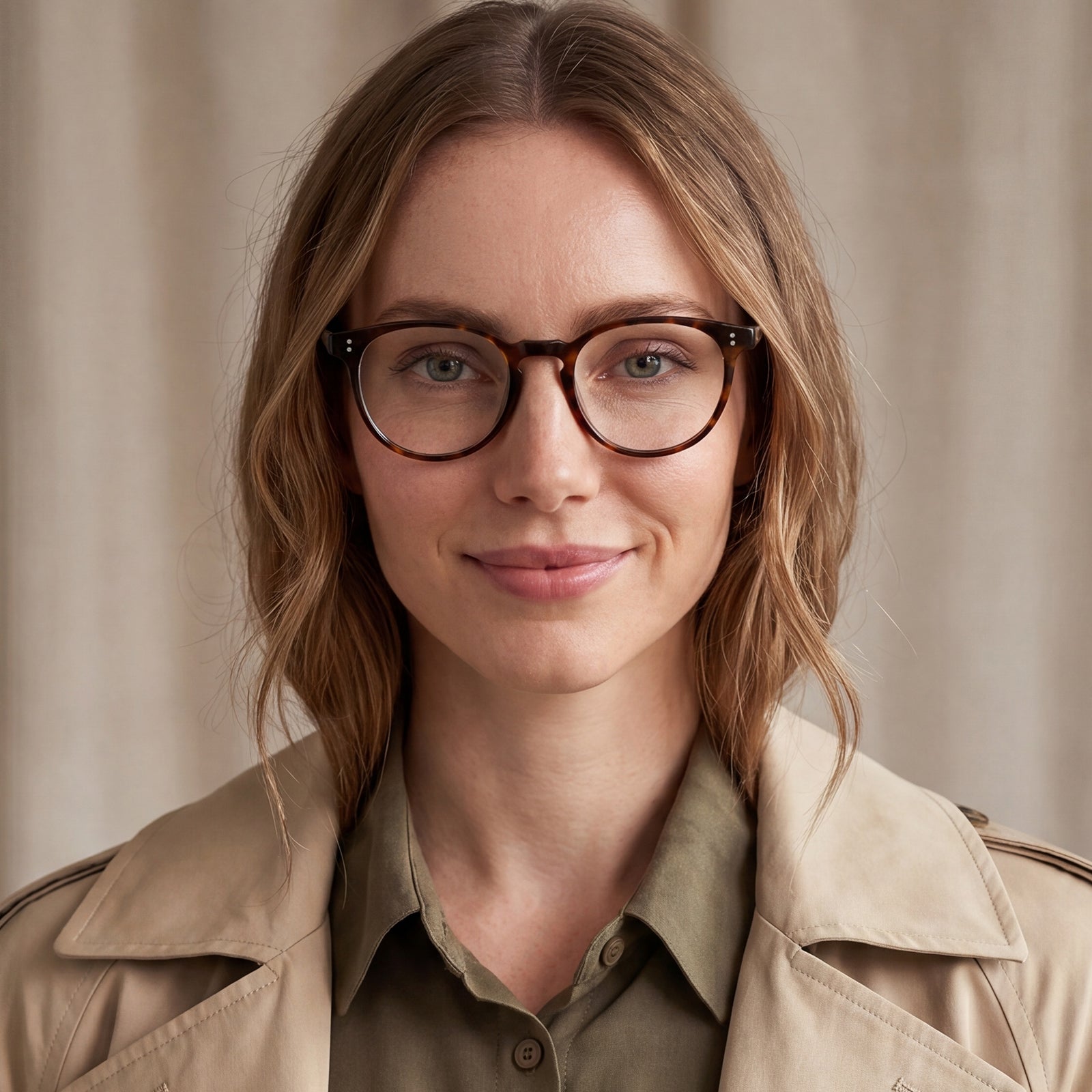 Woman wearing glasses CARFIA Finco FC03 – Crystal Clear Acetate Eyeglasses Italian-Inspired tortoise glassees women eyewear
