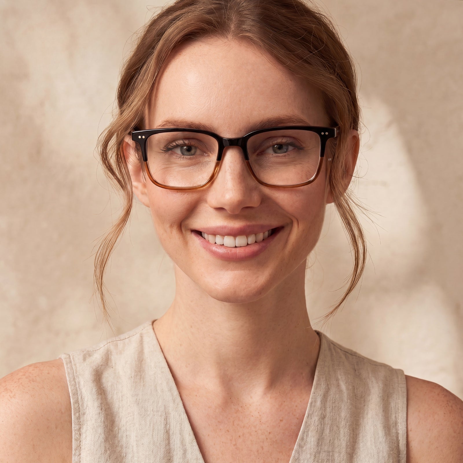 Lightweight Square Eyeglasses | Black Tortoise Acetate Frame |CARFIA eyewear women glasses