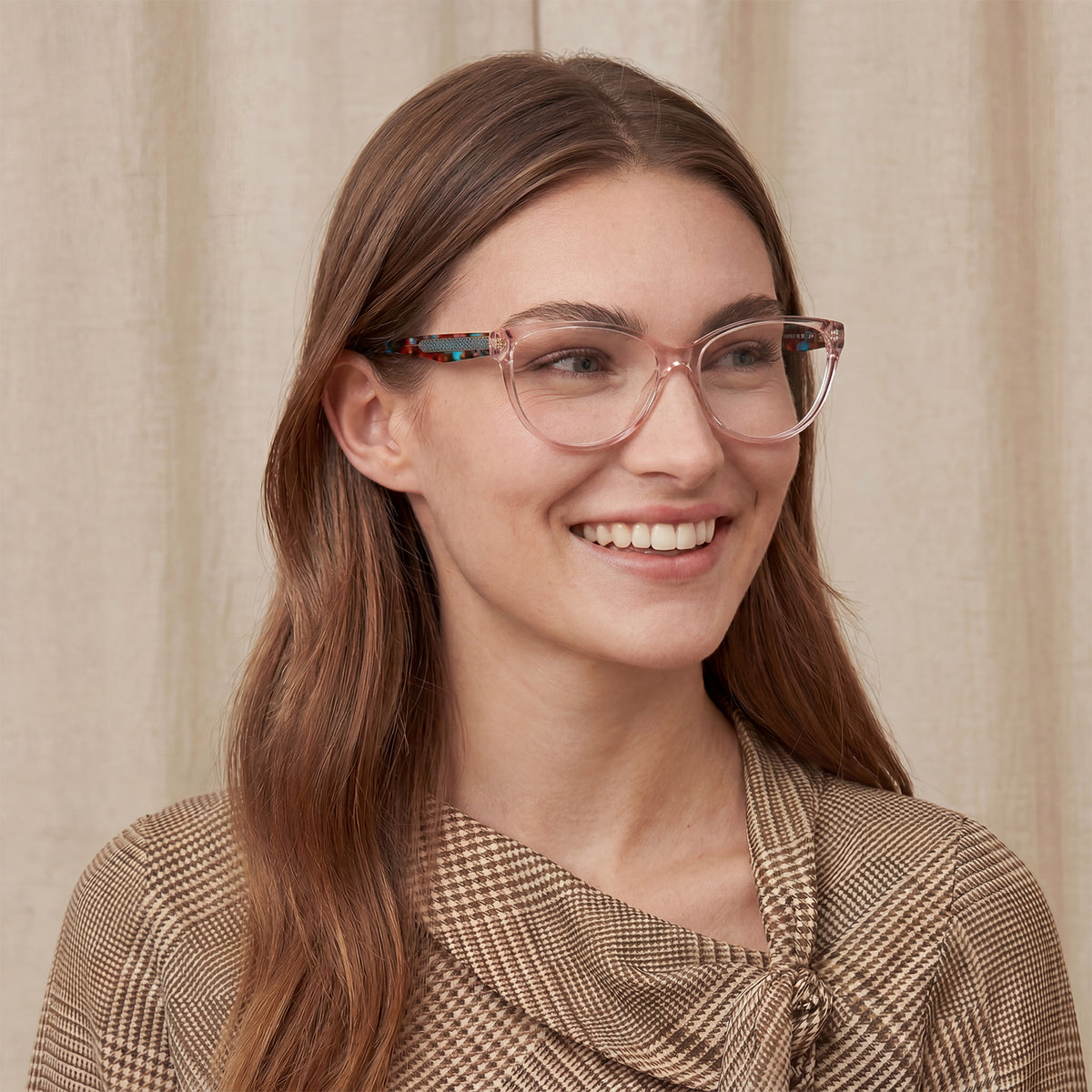 Carfia Barrie-FC04 Pink Acetate Cat-Eye Eyeglasses for Women, lifestyle View