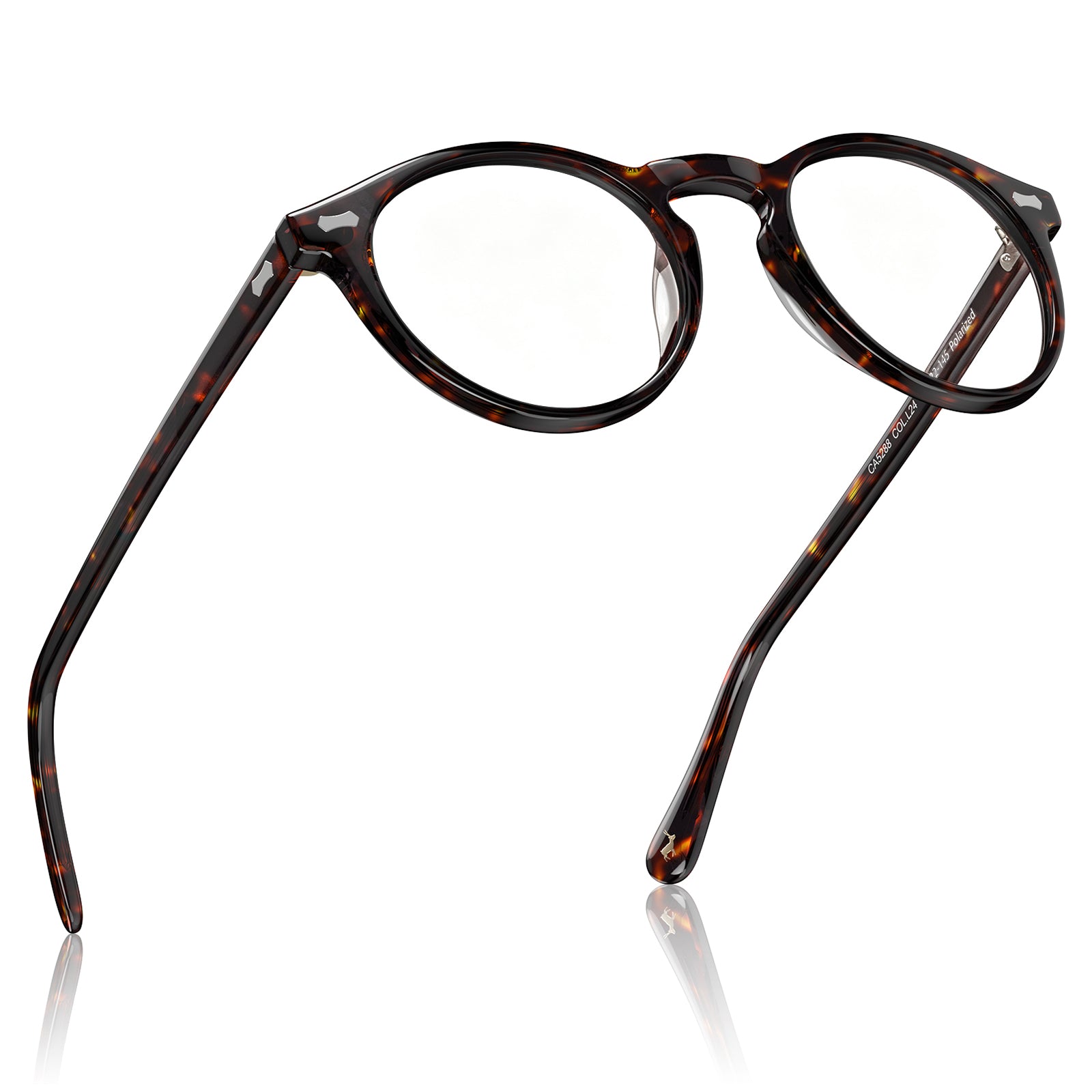 Carfia CA5288 Concord Round Tortoise Eyeglasses fly