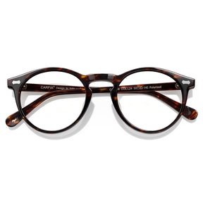 Carfia CA5288 Concord Round Tortoise Eyeglasses fold