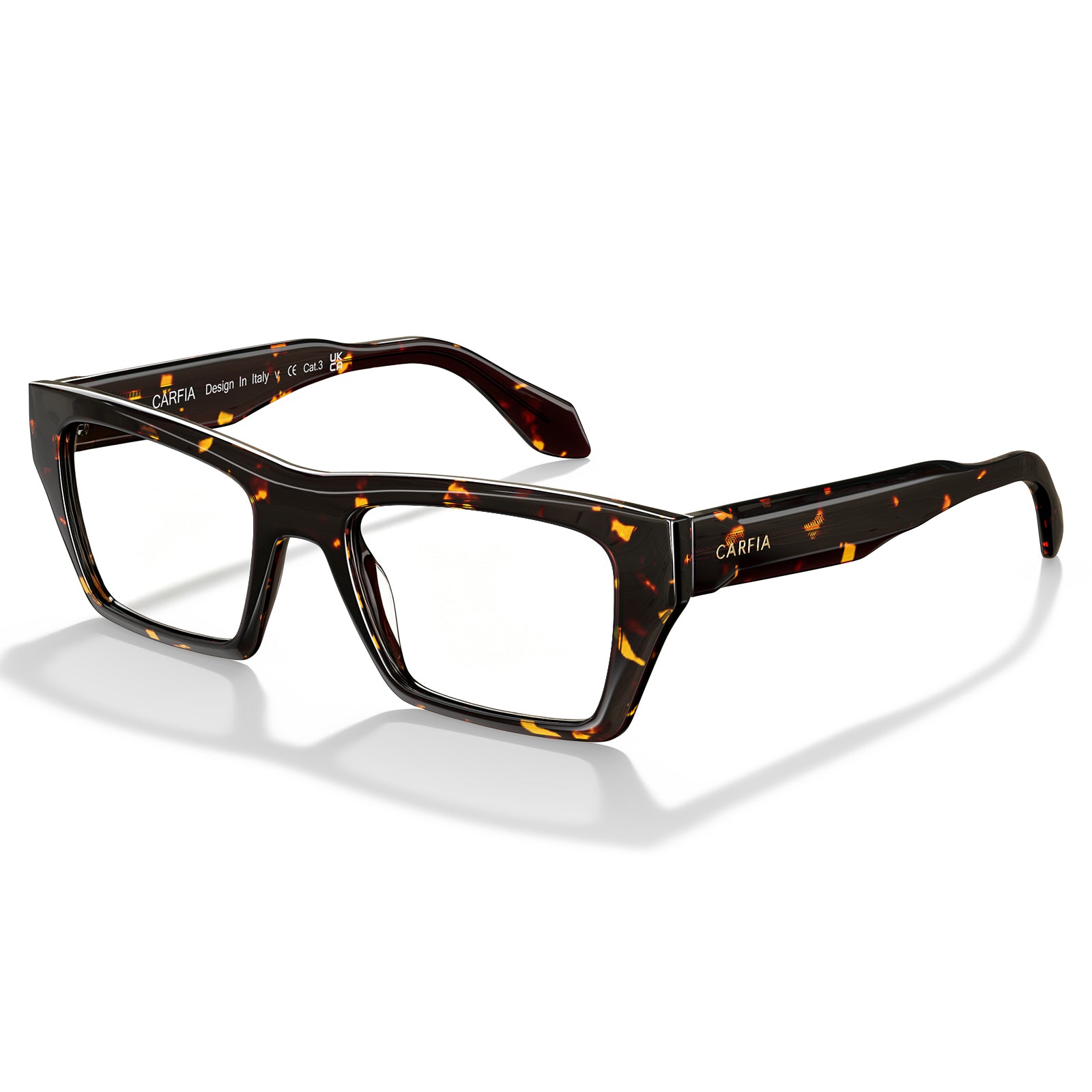 carfia Prescription Eyeglasses Tortoise Italian Acetate Frames For Women angle