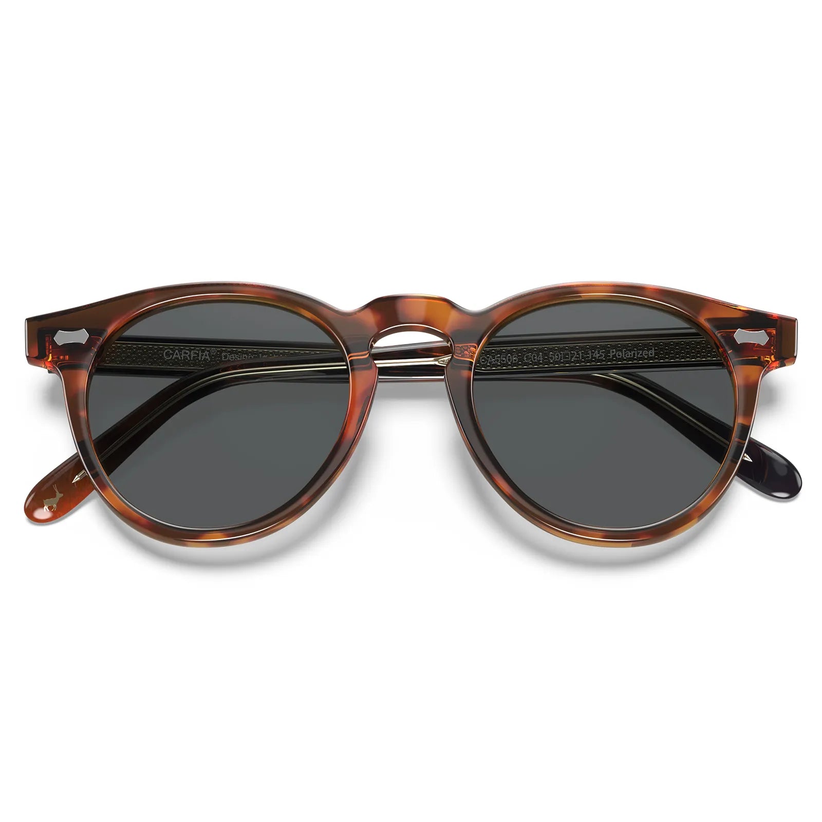 Vintage Round Frame Eyewear Acetate Polarized Sunglasses CARFIA