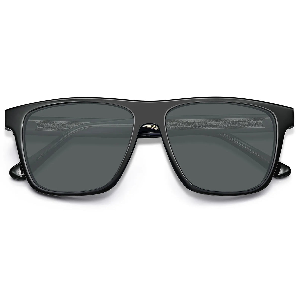 Carfia Madera-C01 Black Acetate Heart Polarized Sunglasses for Men, Additional View