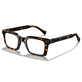  Square Tortoiseshell Eyeglasses Italian Acetate Prescription Frames angle