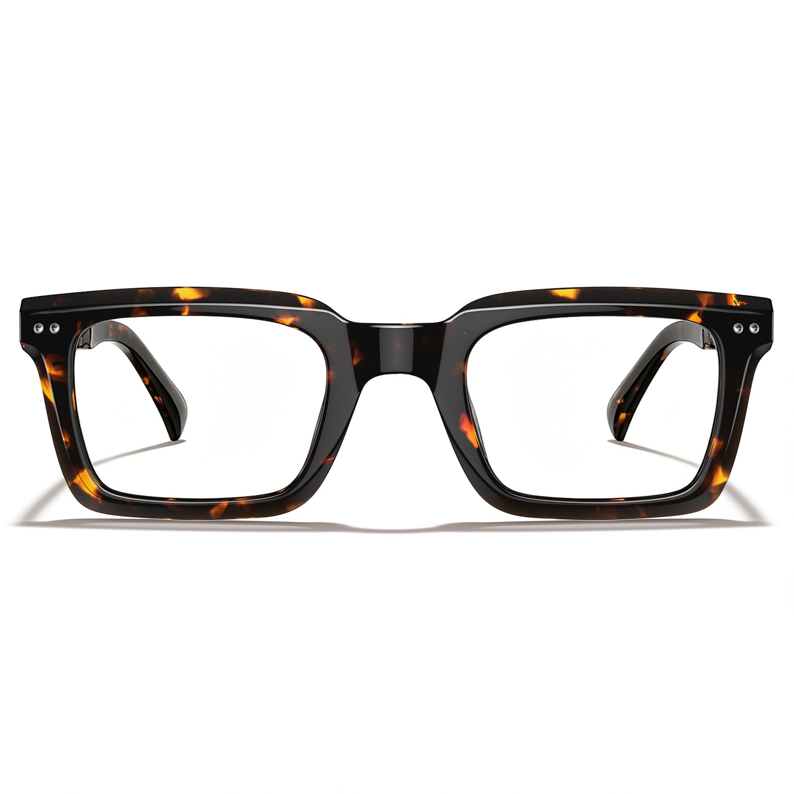 Arnect Square Tortoiseshell Eyeglasses Italian Acetate Prescription Frames front