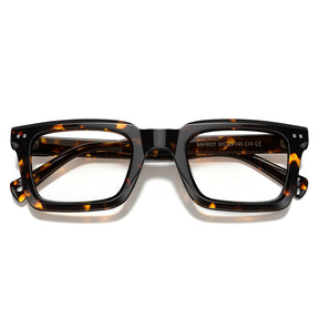  Square Tortoiseshell Eyeglasses Italian Acetate Prescription Frames flod