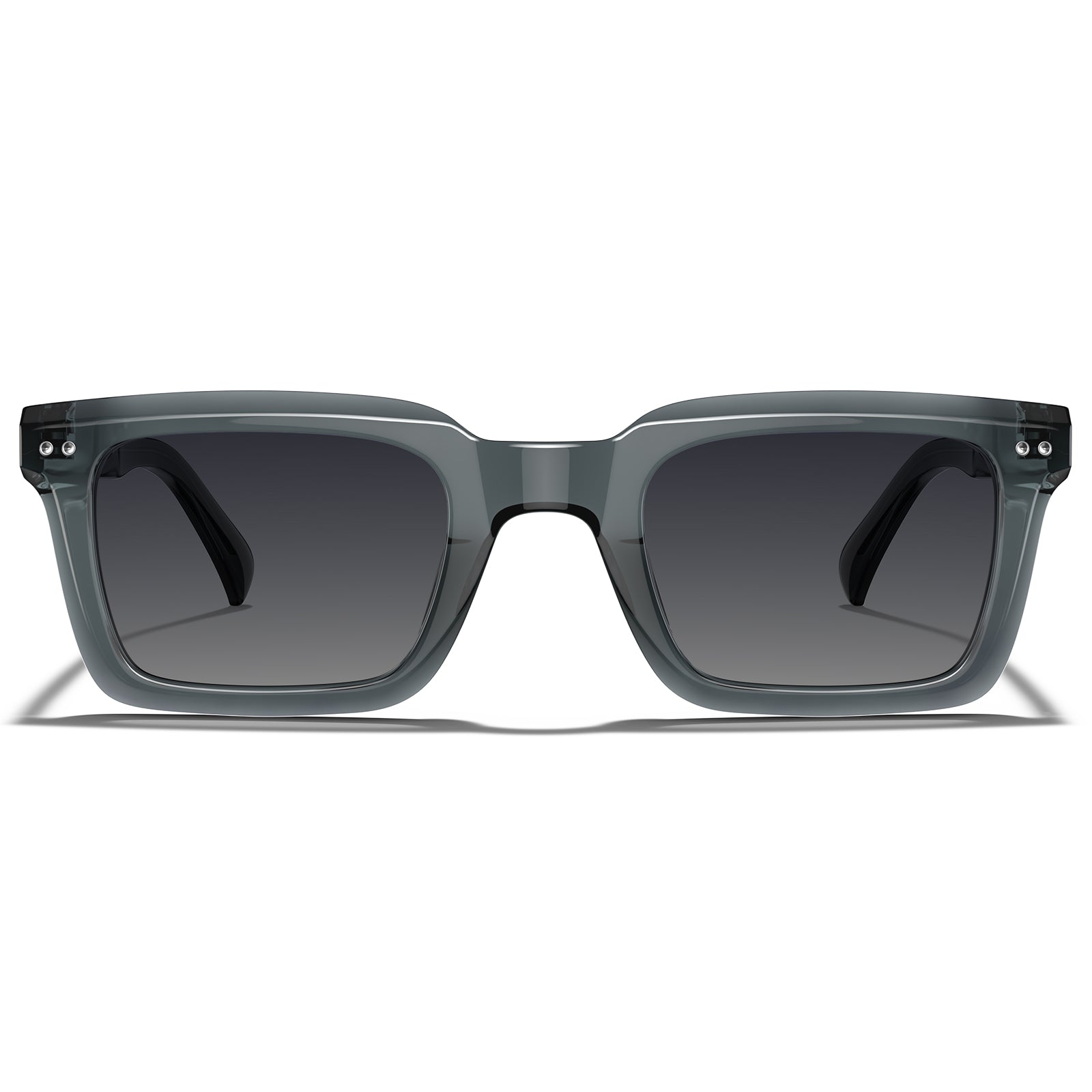 carfia Prescription Sunglasses for Men UV400 Polarized Acetate Frame grey eyewear front